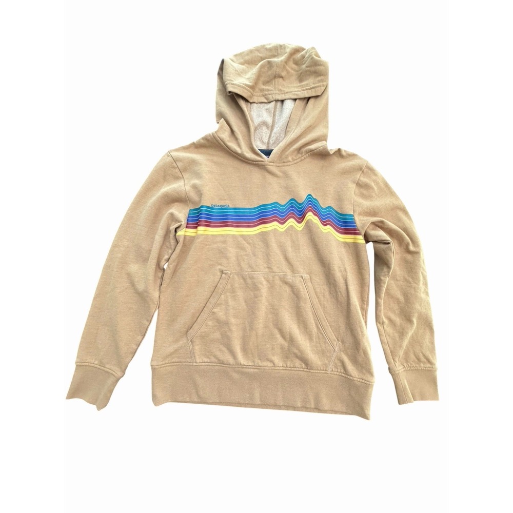 Patagonia Kids Graphic Hoodie Sweatshirt Rainbow Large Outdoor Hiking #CCC7-2‎